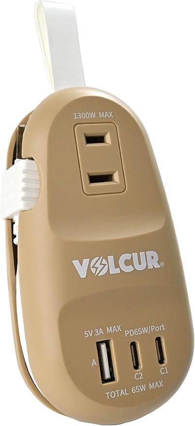 急速充電器 モバイルタップ USB PD65W 対応 (ベージュ)